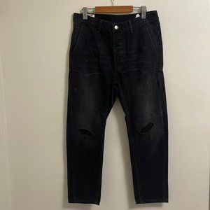 Man X oneteaspoon MR browns black van rigid low slung drop rise relaxed leg 30